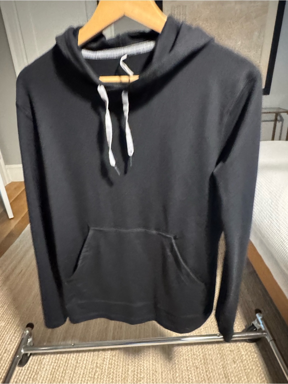 lululemon athletica Black Men's Pullover Hoodie with Drawcord
